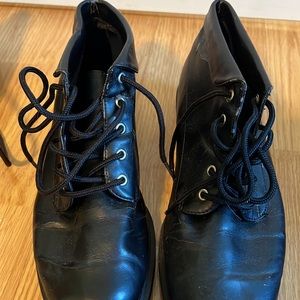 Lace up boots. Worn very few times. One pair of black and one pair of brown.